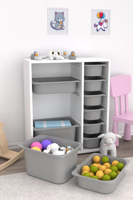 Hanah Home Zen 2D2K6U Blanco y Gris